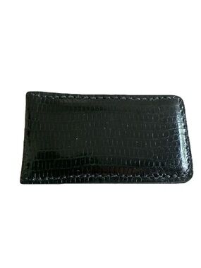 Men’s Black Genuine Lizard Skin Strong Magnetic Money Clip Cash Made in USA